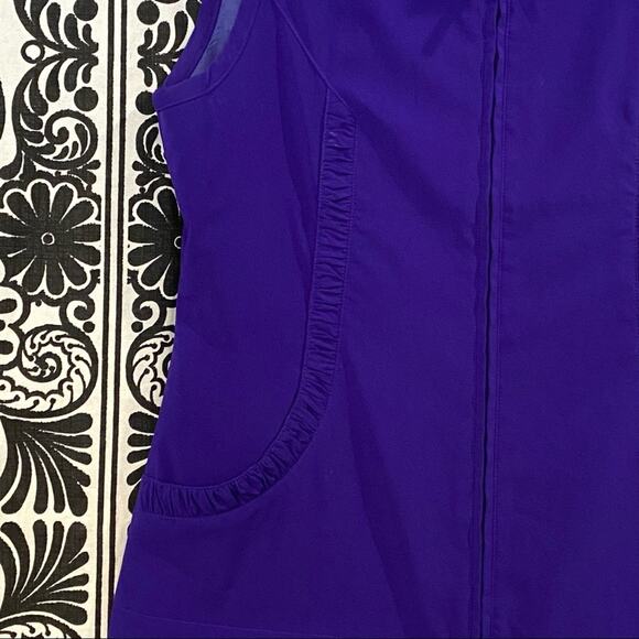 Women's EP Pro S Ruffled Trim Purple Golf Activewear Zip Front Vest MINT COND. - Picture 2 of 9